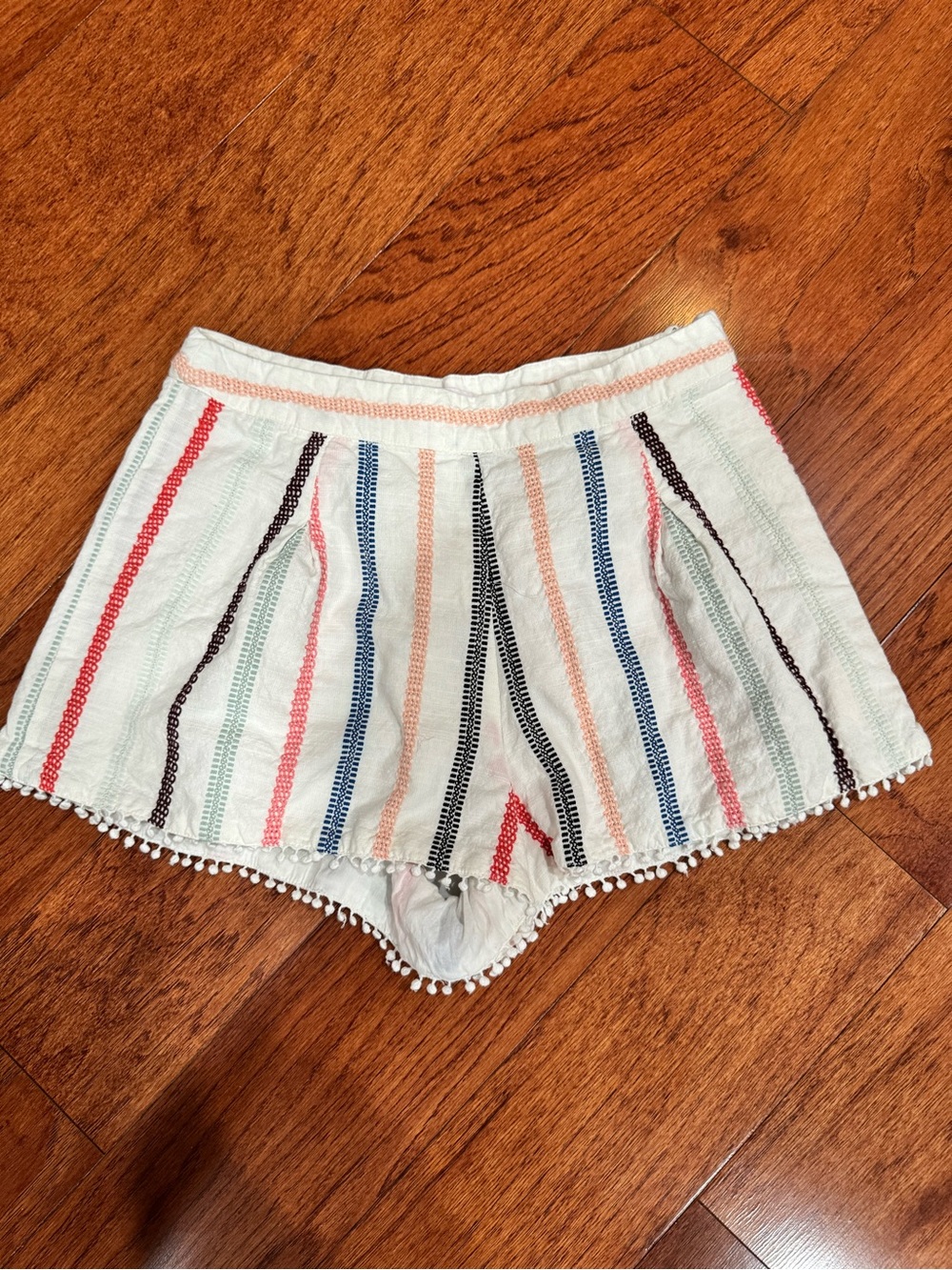 Red Carter Swimwear Embroidered Shorts